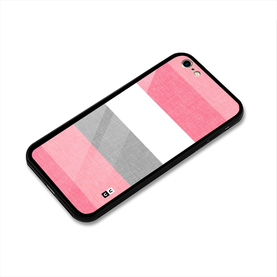 Shades Pink Stripes Glass Back Case for iPhone 6 6S