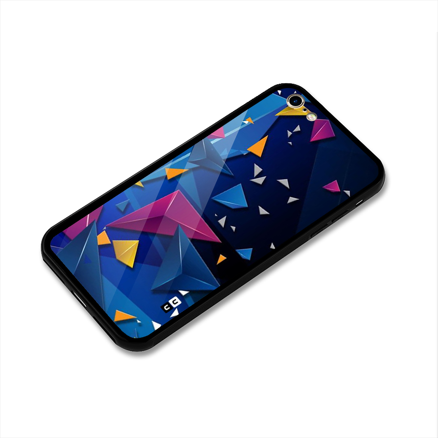 Space Colored Triangles Glass Back Case for iPhone 6 6S