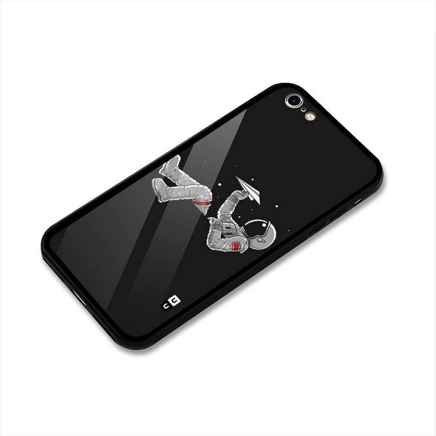 Spaceman Flying Glass Back Case for iPhone 6 6S