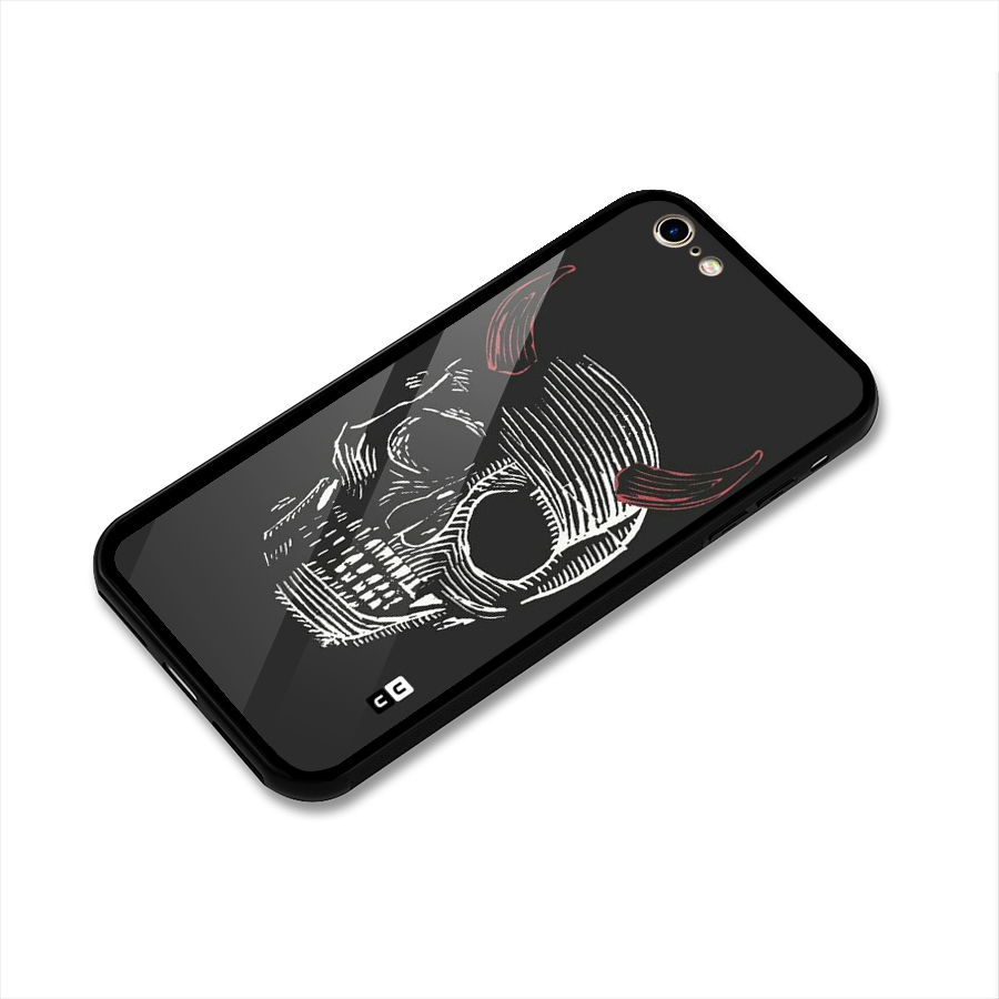 Spooky Face Glass Back Case for iPhone 6 6S