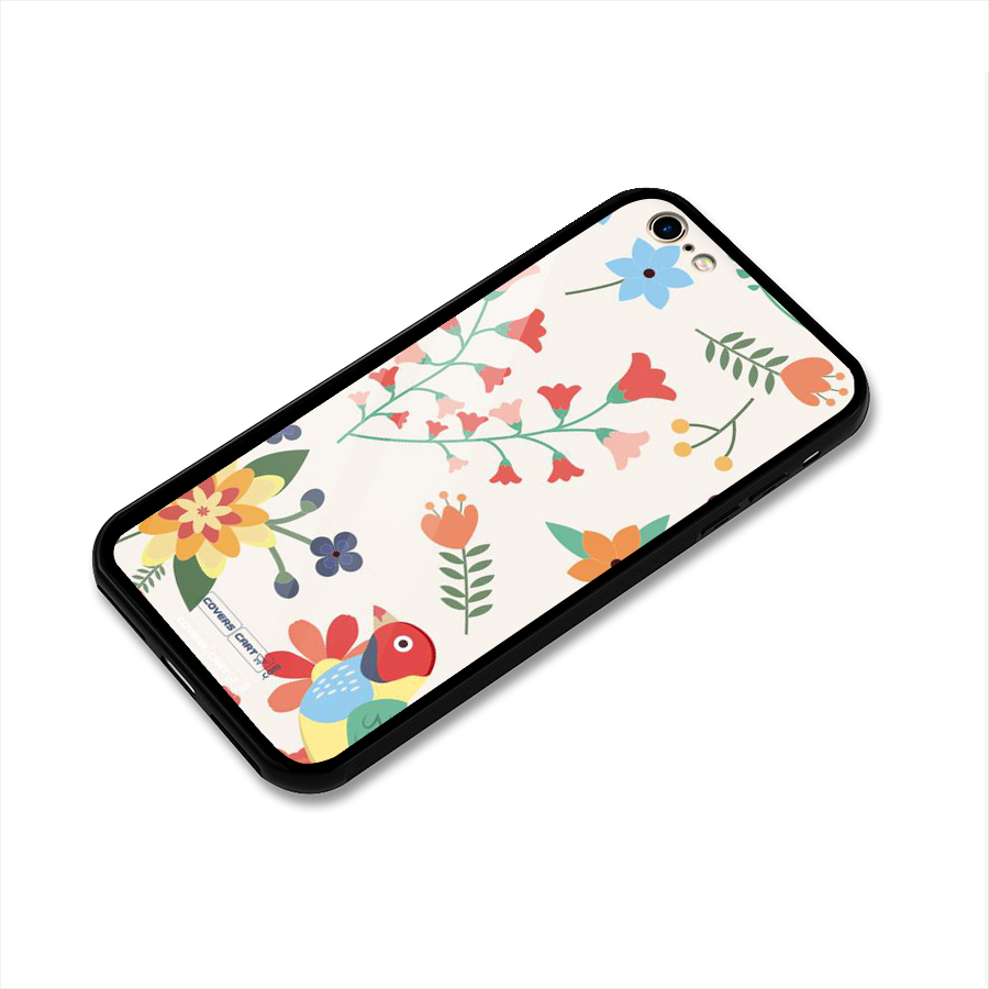 Spring Flowers Glass Back Case for iPhone 6 6S