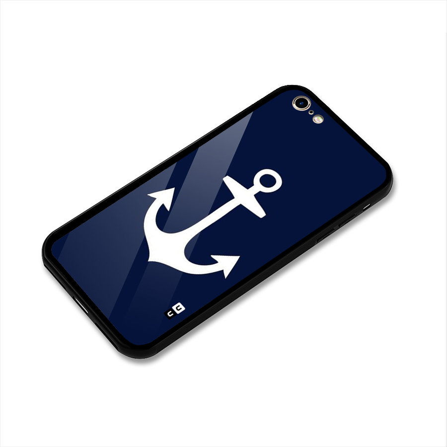 Stylish Anchor Design Glass Back Case for iPhone 6 6S
