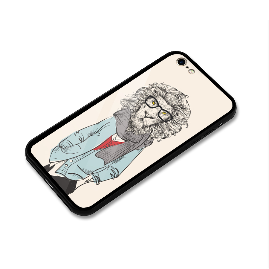 Stylish Lion Glass Back Case for iPhone 6 6S
