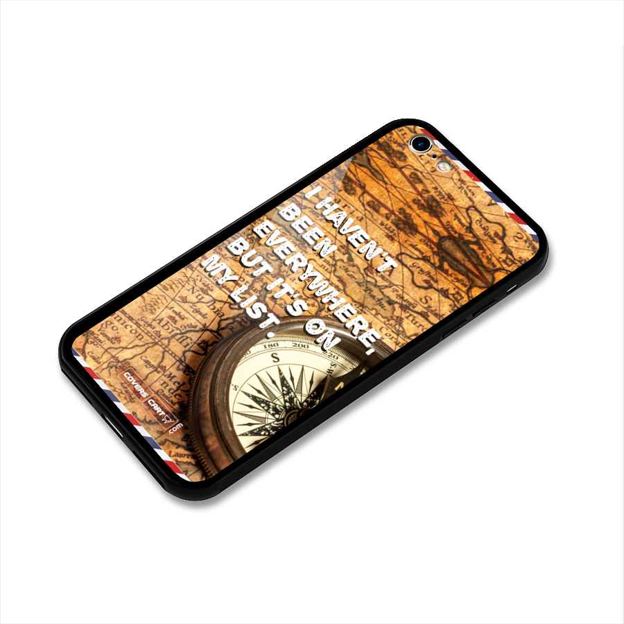 Travel Map Glass Back Case for iPhone 6 6S