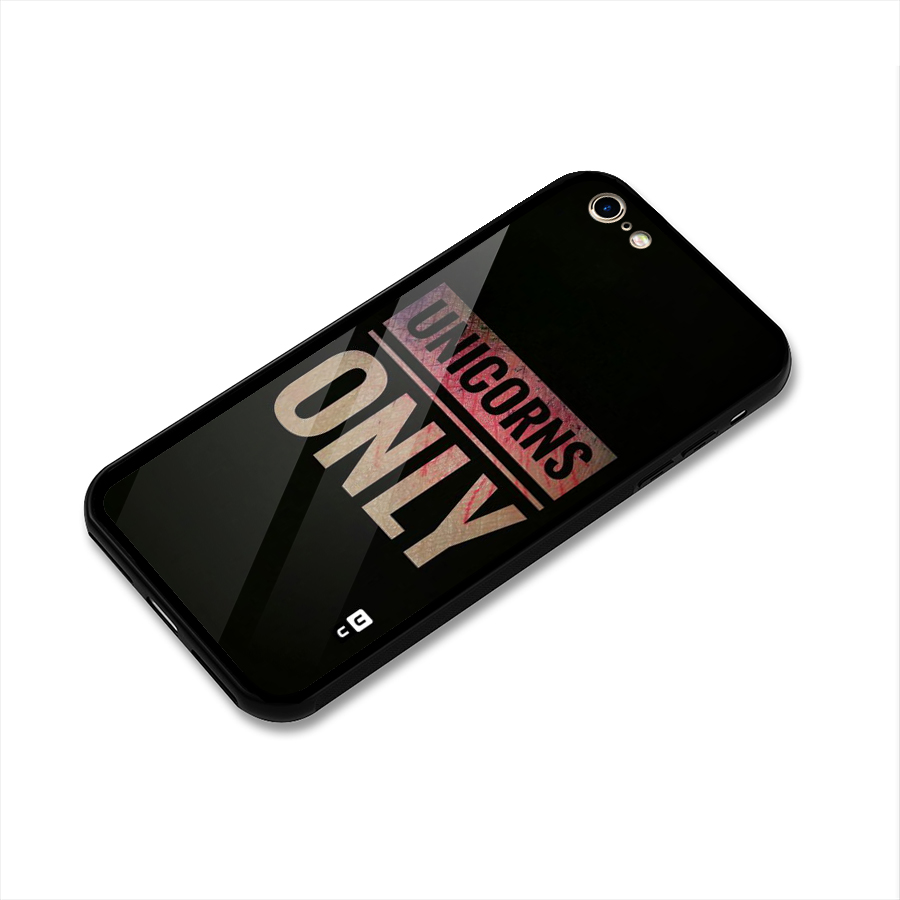 Unicorns Only Glass Back Case for iPhone 6 6S