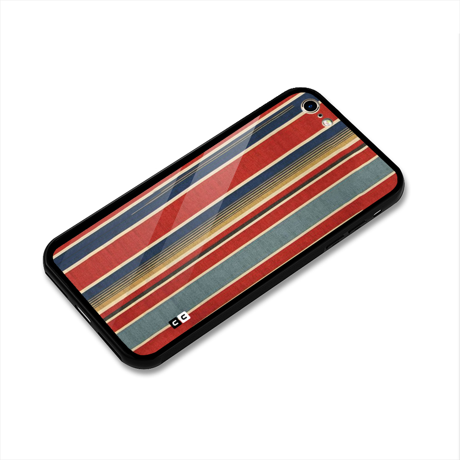 Vintage Disort Stripes Glass Back Case for iPhone 6 6S