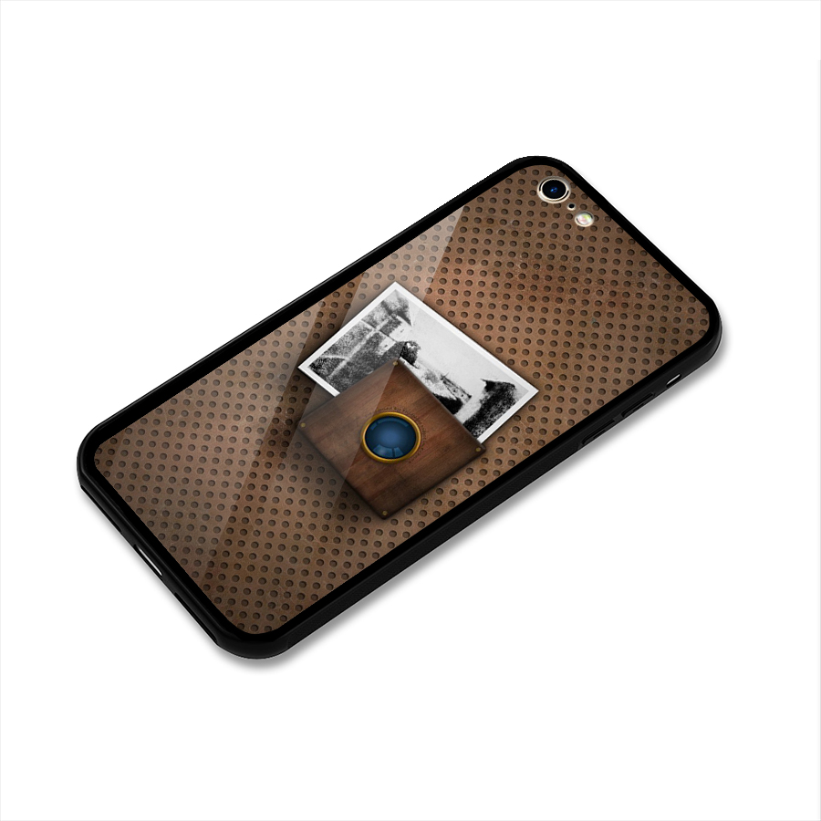 Vintage Wood Camera Glass Back Case for iPhone 6 6S
