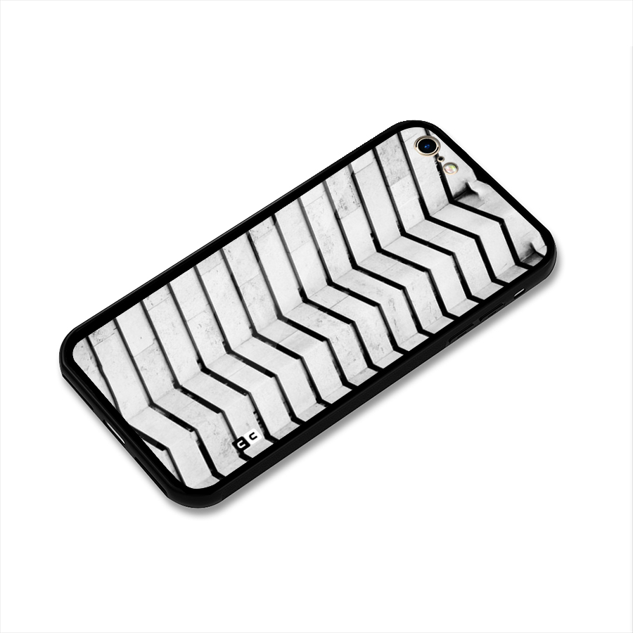Wall Zig Zag Glass Back Case for iPhone 6 6S