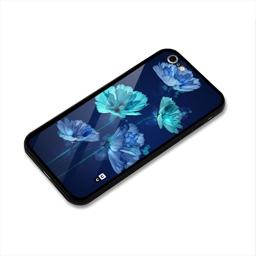 Water Flowers Glass Back Case for iPhone 6 6S