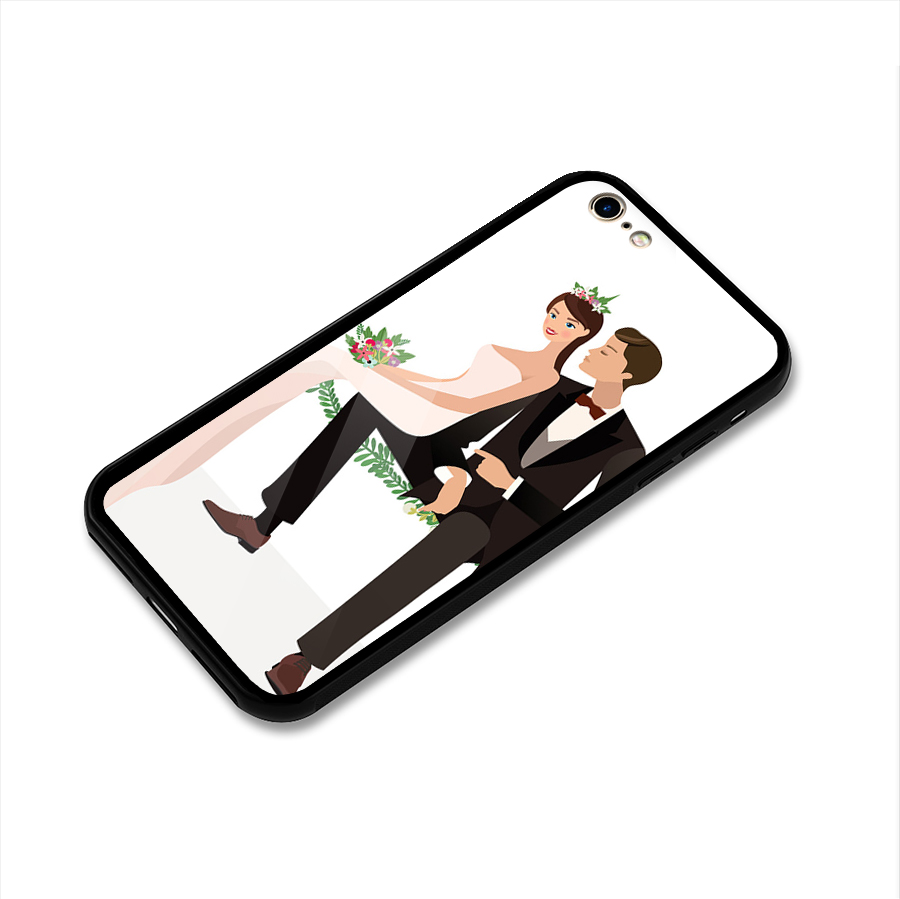 Wedding Couple Glass Back Case for iPhone 6 6S
