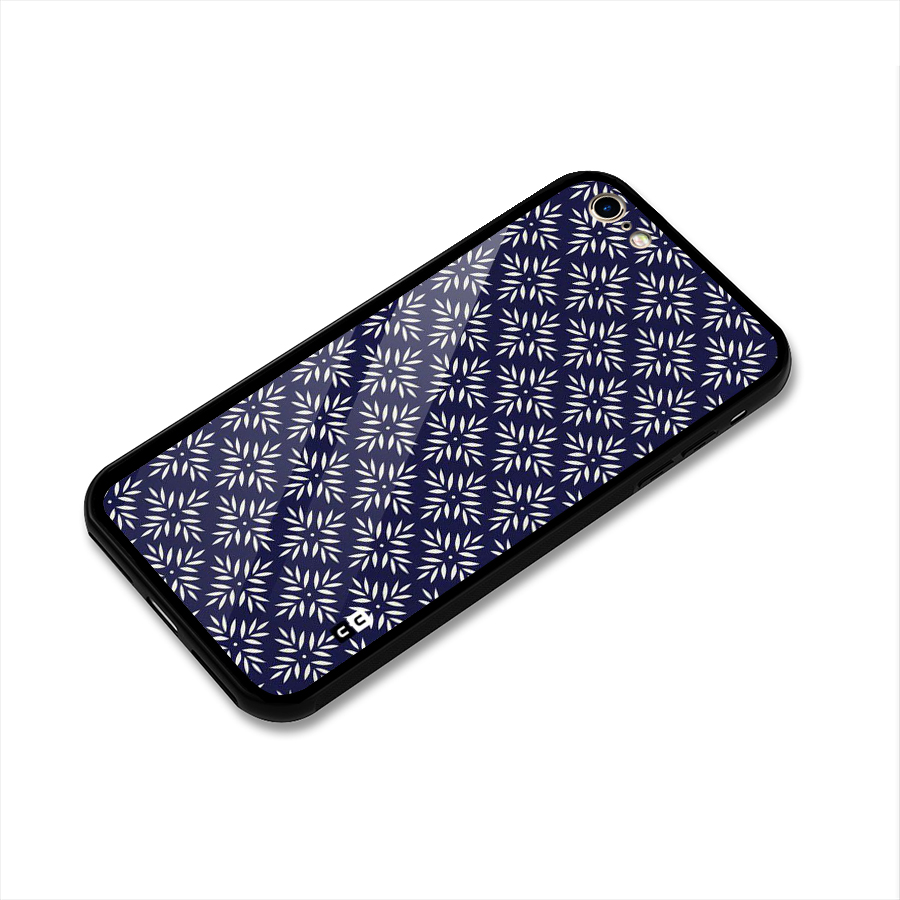White Petals Pattern Glass Back Case for iPhone 6 6S