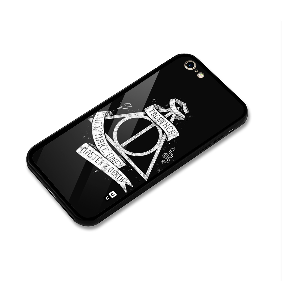 White Ribbon Glass Back Case for iPhone 6 6S
