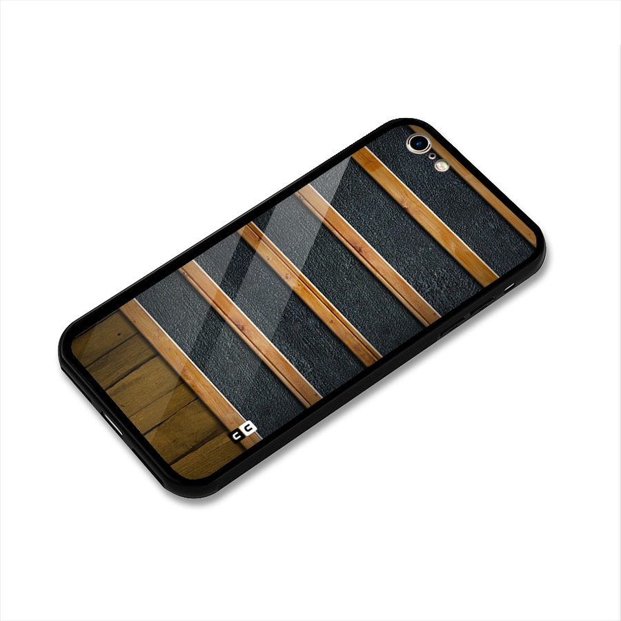 Wood Design Glass Back Case for iPhone 6 6S