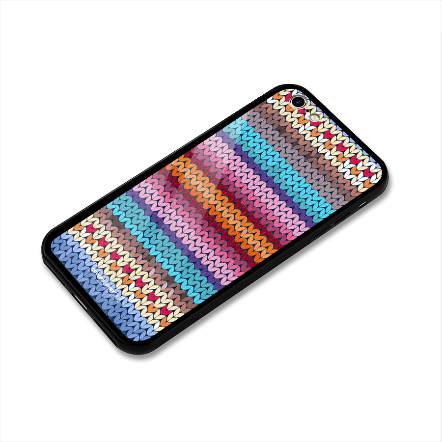 Woolen Glass Back Case for iPhone 6 6S