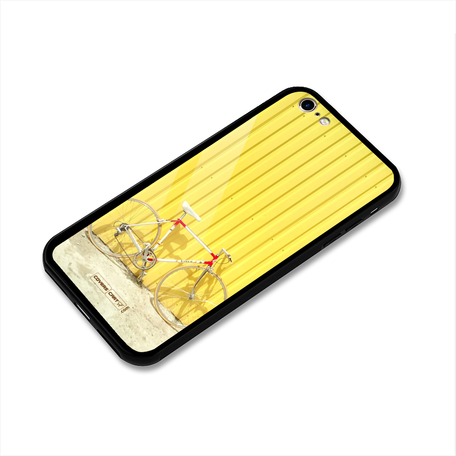Yellow Cycle Classic Glass Back Case for iPhone 6 6S
