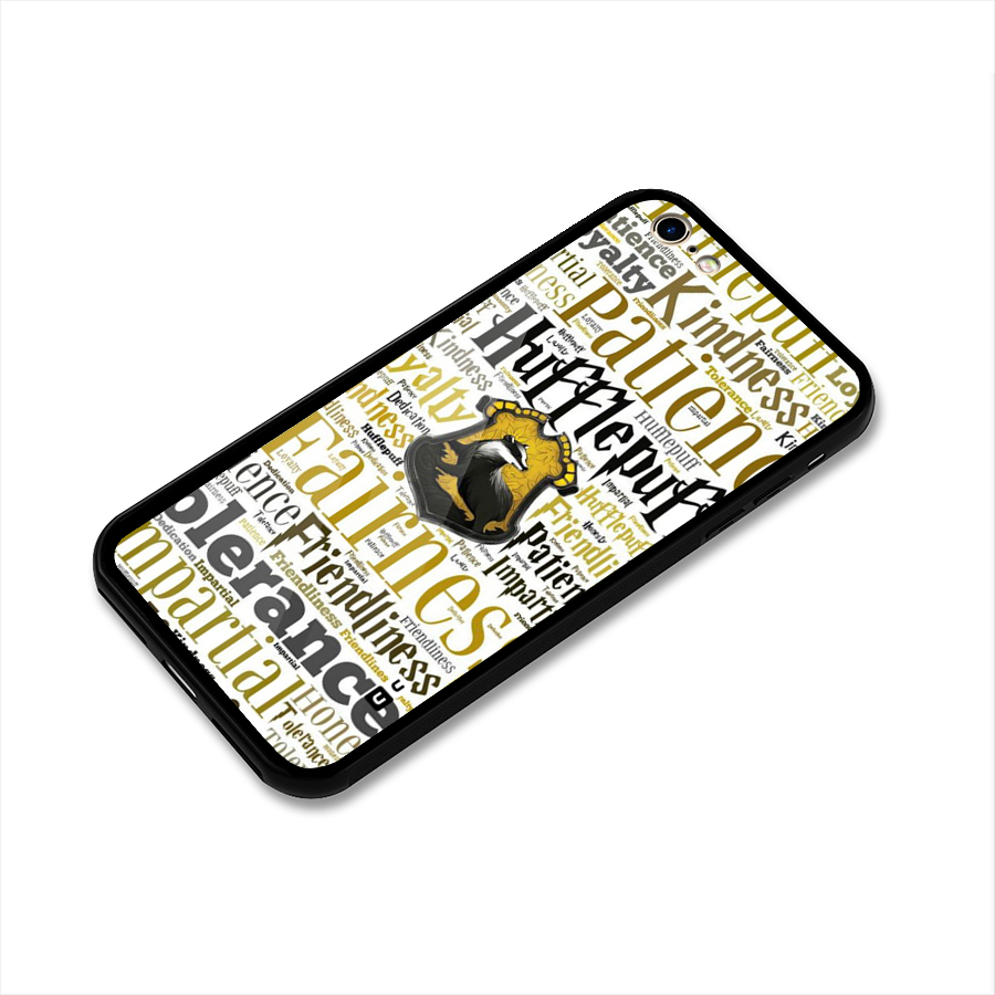 Yellow Fairness Glass Back Case for iPhone 6 6S