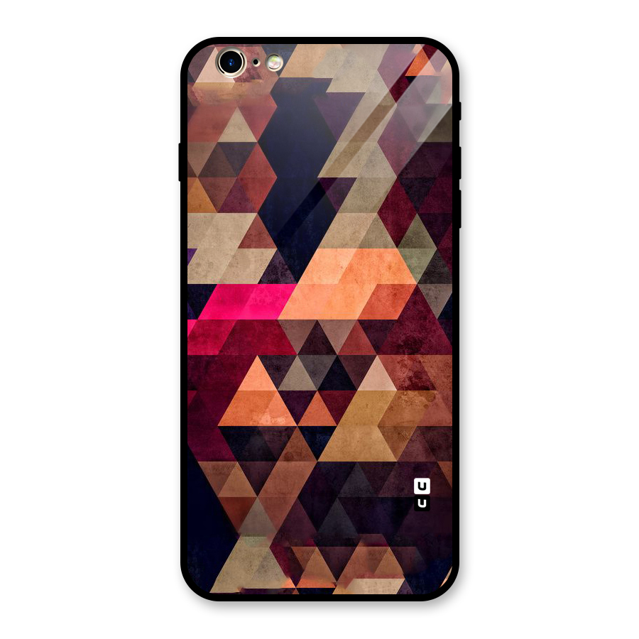 Abstract Beauty Triangles Glass Back Case for iPhone 6 Plus 6S Plus