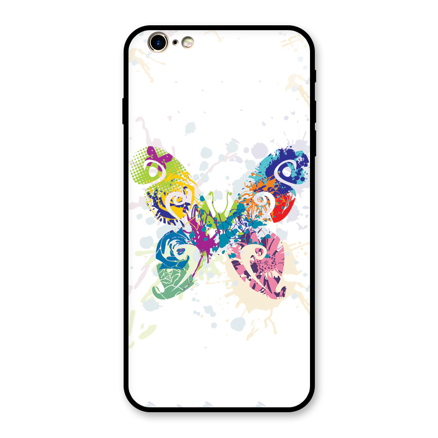 Abstract Butterfly Glass Back Case for iPhone 6 Plus 6S Plus