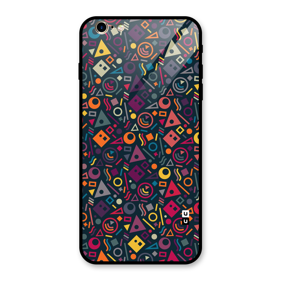 Abstract Figures Glass Back Case for iPhone 6 Plus 6S Plus
