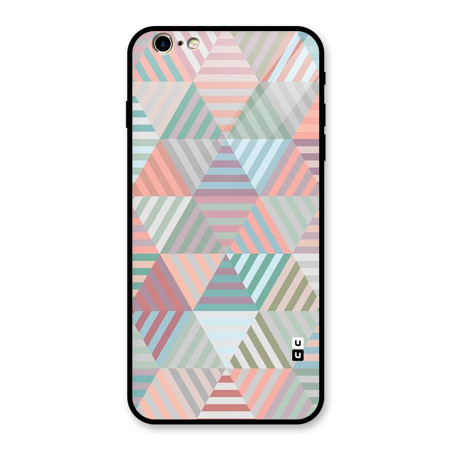 Abstract Triangle Lines Glass Back Case for iPhone 6 Plus 6S Plus