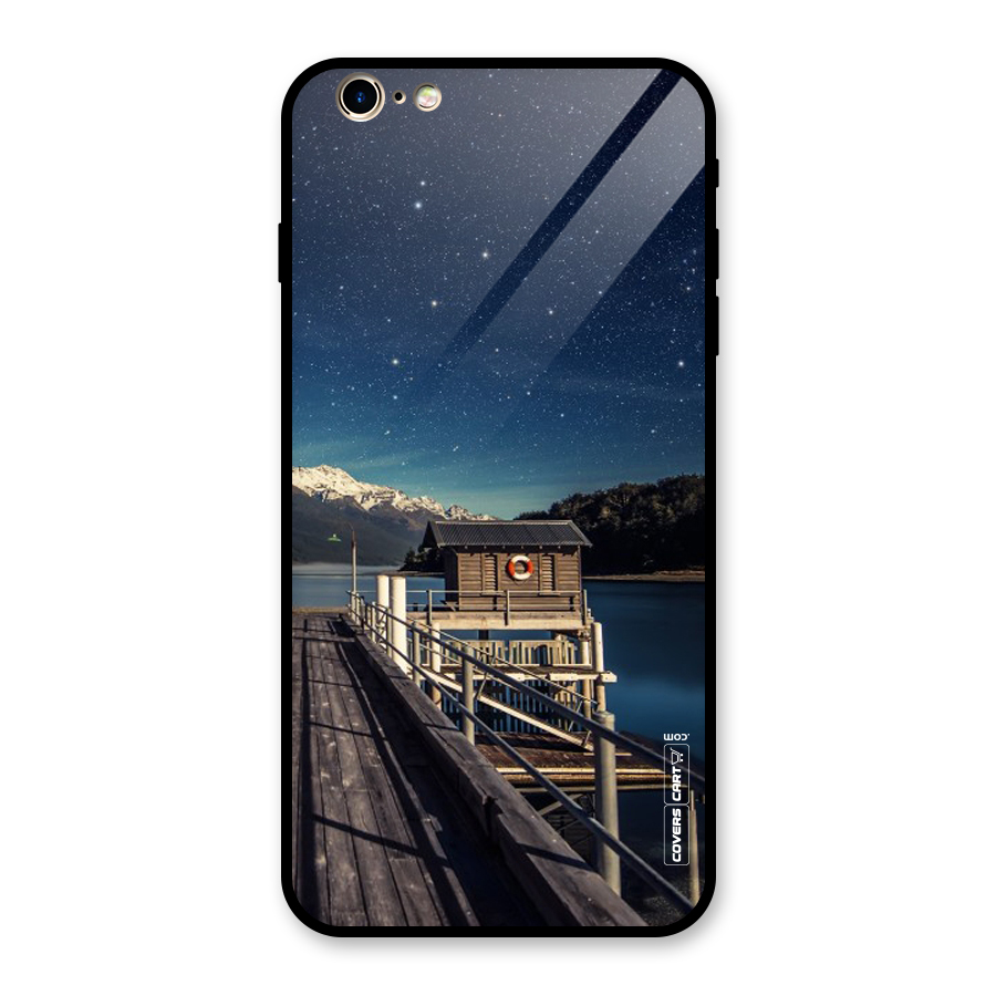 Beautiful Dock Hut Glass Back Case for iPhone 6 Plus 6S Plus