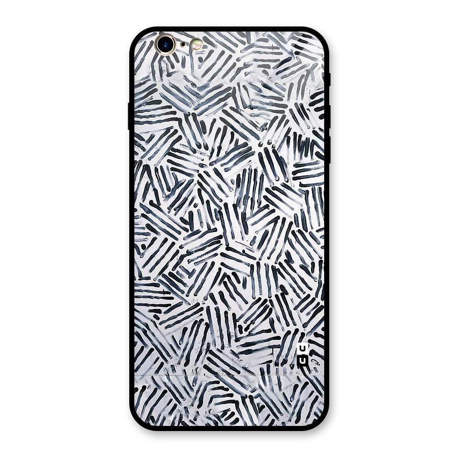 Black Tiny Uneven Glass Back Case for iPhone 6 Plus 6S Plus