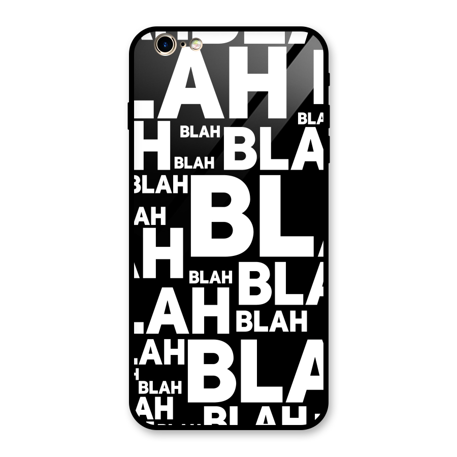 Blah Blah Pattern Glass Back Case for iPhone 6 Plus 6S Plus