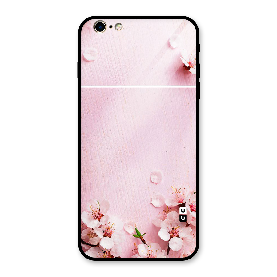 Blossom Frame Pink Glass Back Case for iPhone 6 Plus 6S Plus