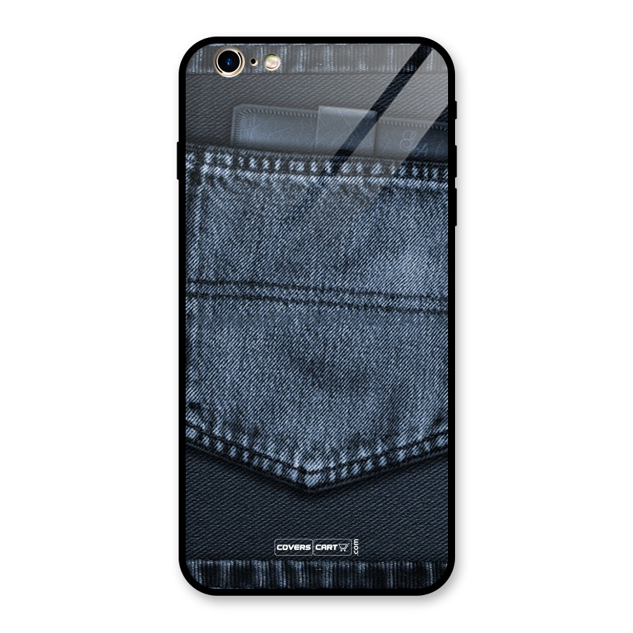 Blue Denim Glass Back Case for iPhone 6 Plus 6S Plus
