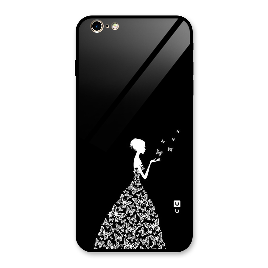 Butterfly Dress Glass Back Case for iPhone 6 Plus 6S Plus