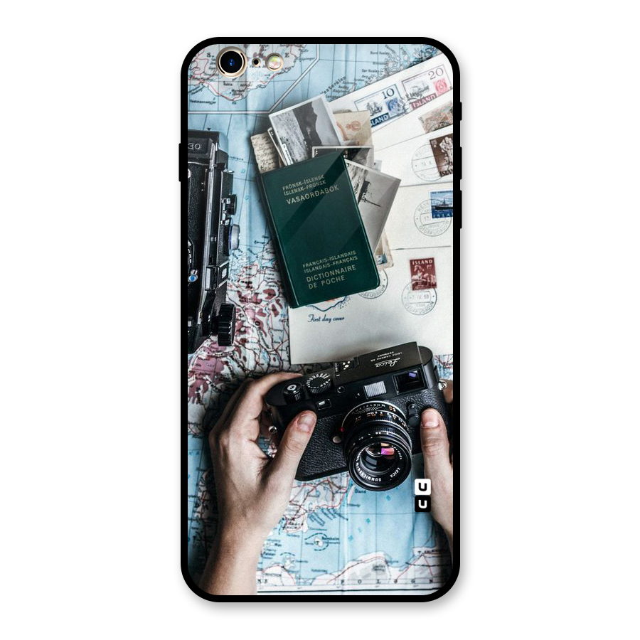 Camera and Postcards Glass Back Case for iPhone 6 Plus 6S Plus