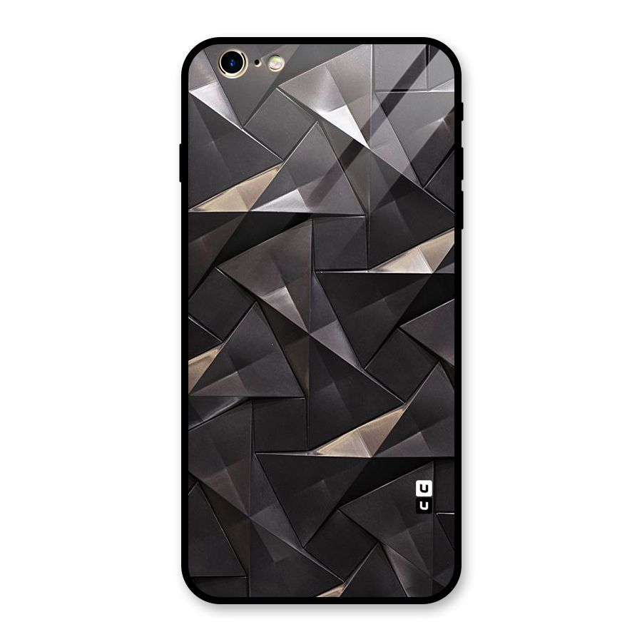 Carved Triangles Glass Back Case for iPhone 6 Plus 6S Plus