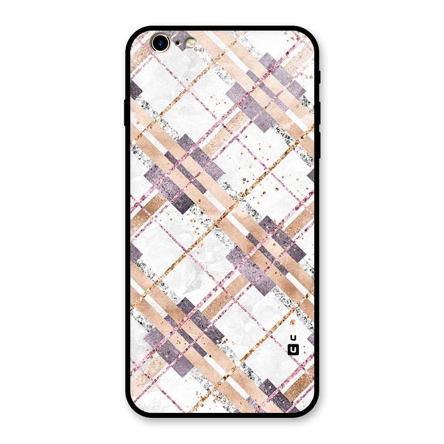 Check Trouble Glass Back Case for iPhone 6 Plus 6S Plus