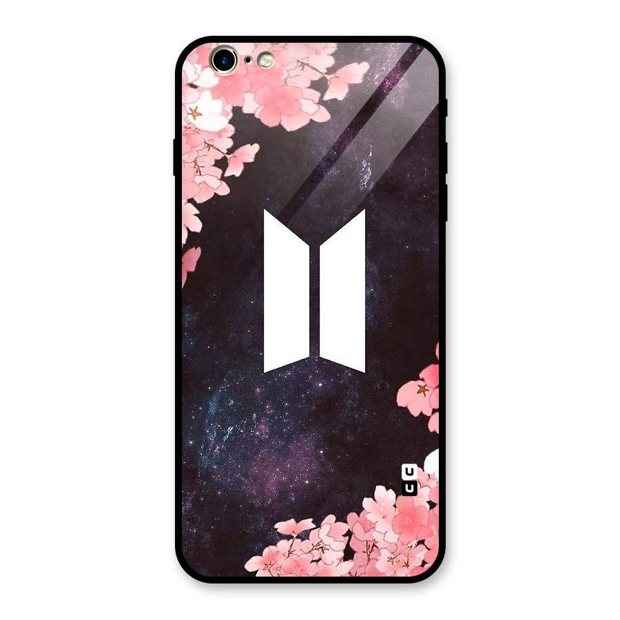 Cherry Blossom Pause Design Glass Back Case for iPhone 6 Plus 6S Plus