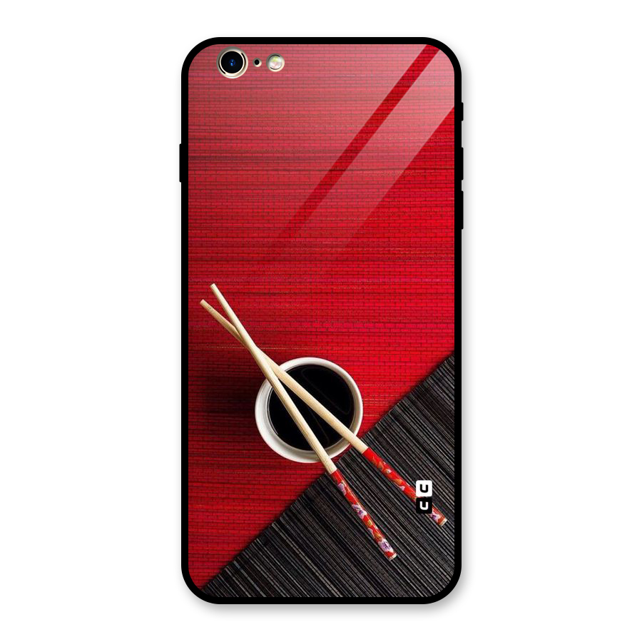 Chopstick Design Glass Back Case for iPhone 6 Plus 6S Plus