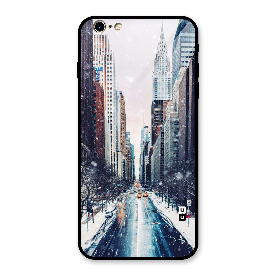 City Snow Glass Back Case for iPhone 6 Plus 6S Plus