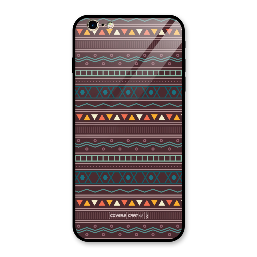 Classic Aztec Pattern Glass Back Case for iPhone 6 Plus 6S Plus