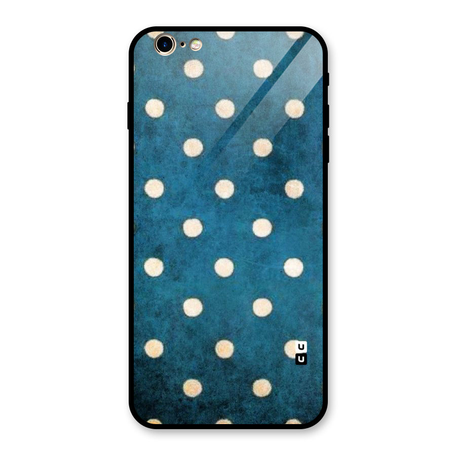 Classic Blue Polka Glass Back Case for iPhone 6 Plus 6S Plus