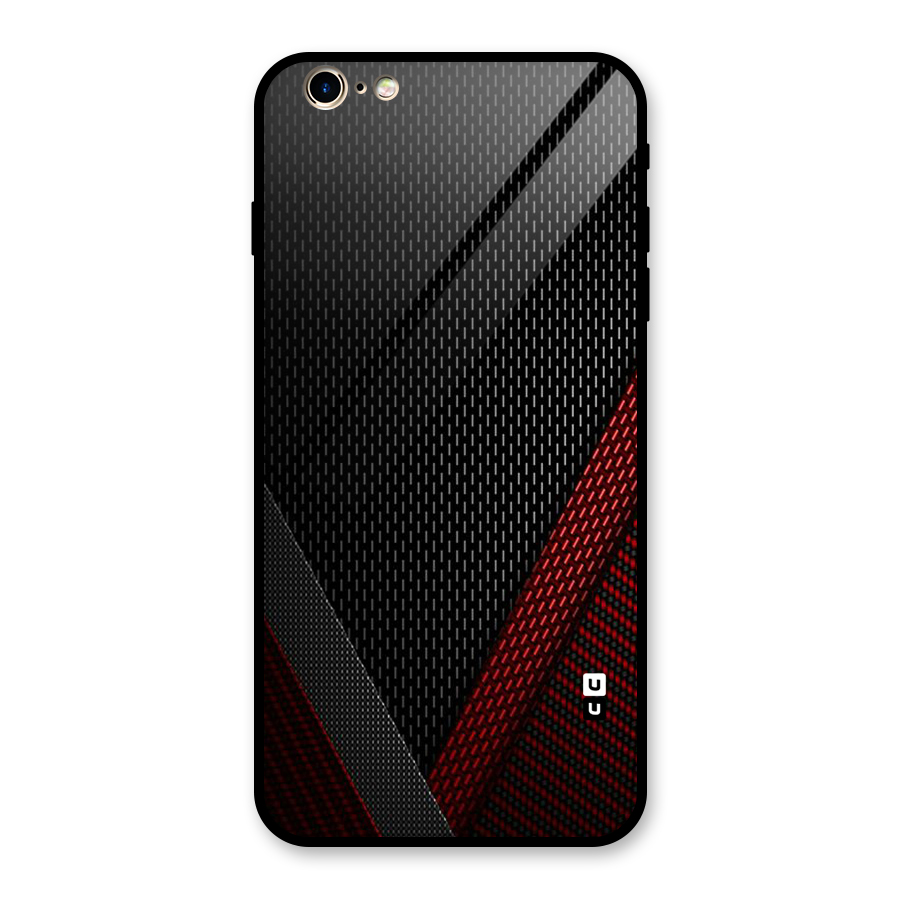 Classy Black Red Design Glass Back Case for iPhone 6 Plus 6S Plus