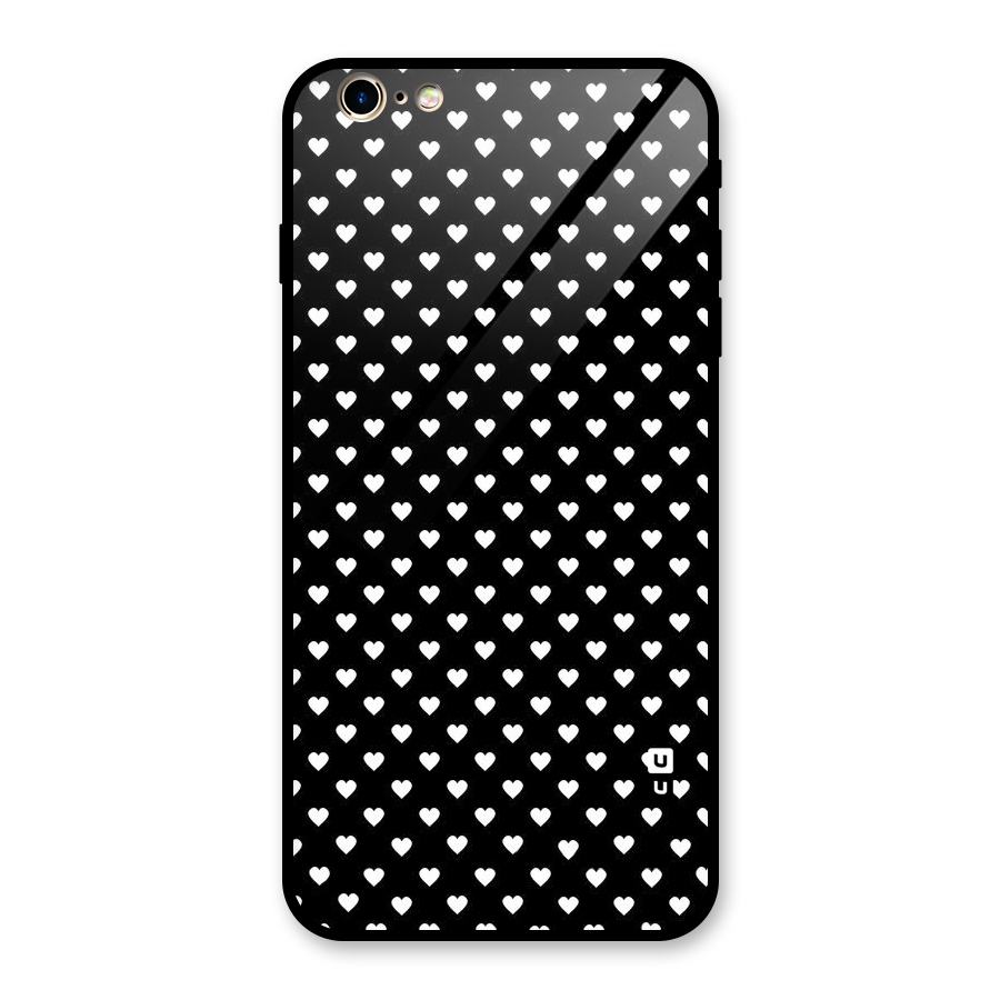 Classy Hearty Polka Glass Back Case for iPhone 6 Plus 6S Plus