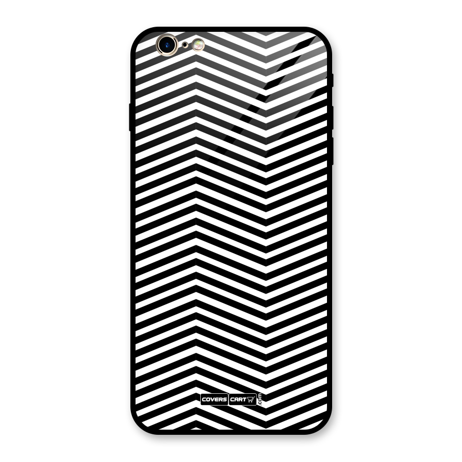 Classy Zig Zag Glass Back Case for iPhone 6 Plus 6S Plus