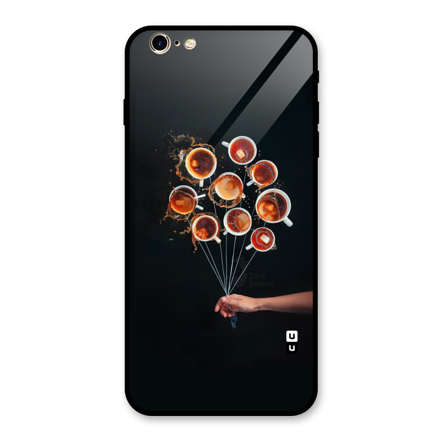 Coffee Balloon Glass Back Case for iPhone 6 Plus 6S Plus