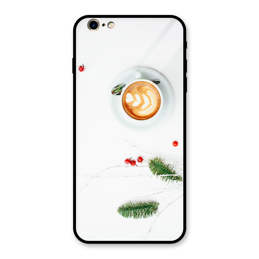 Coffee and Leafs Glass Back Case for iPhone 6 Plus 6S Plus