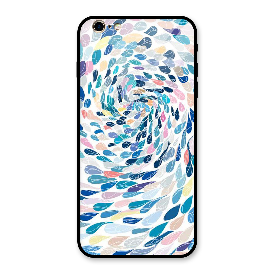 Color Droplets Swirls Glass Back Case for iPhone 6 Plus 6S Plus