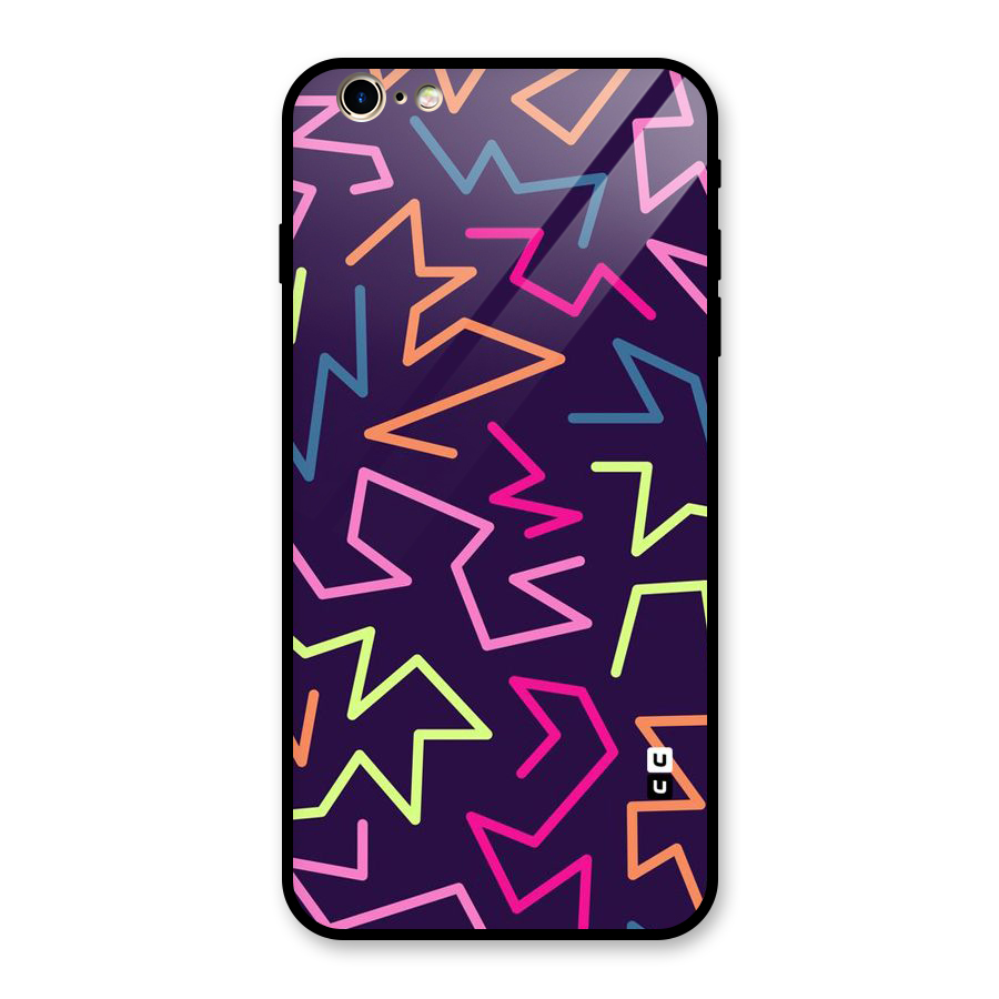 Colored Lines Glass Back Case for iPhone 6 Plus 6S Plus