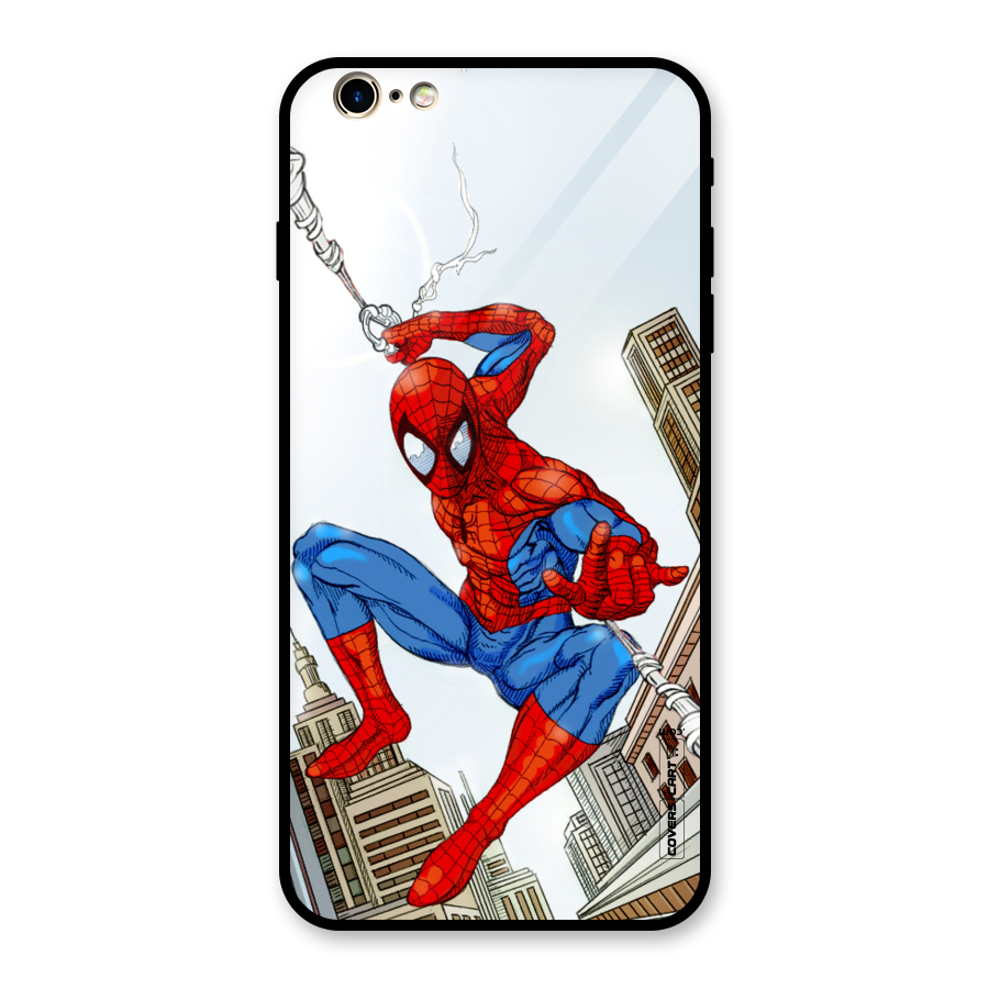 Comic Spider Man Glass Back Case for iPhone 6 Plus 6S Plus