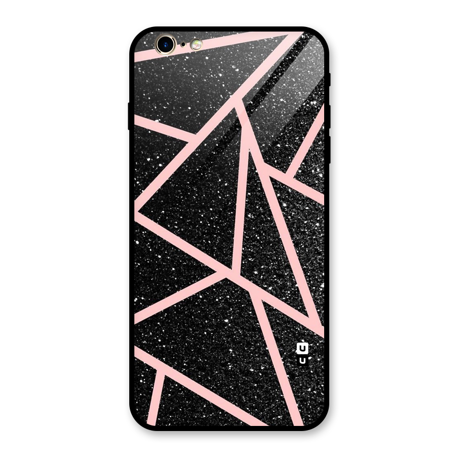Concrete Black Pink Stripes Glass Back Case for iPhone 6 Plus 6S Plus
