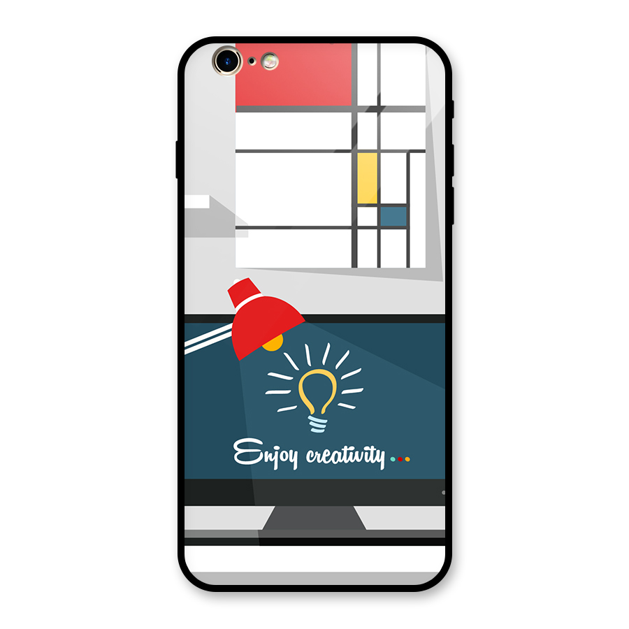 Creative Workspace Design Glass Back Case for iPhone 6 Plus 6S Plus