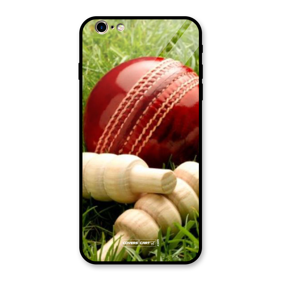 Cricket Ball and Stumps Glass Back Case for iPhone 6 Plus 6S Plus
