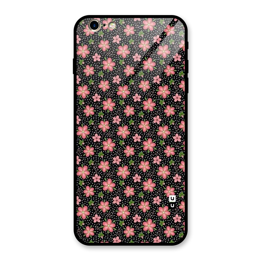 Cute Tiny Flowers Glass Back Case for iPhone 6 Plus 6S Plus